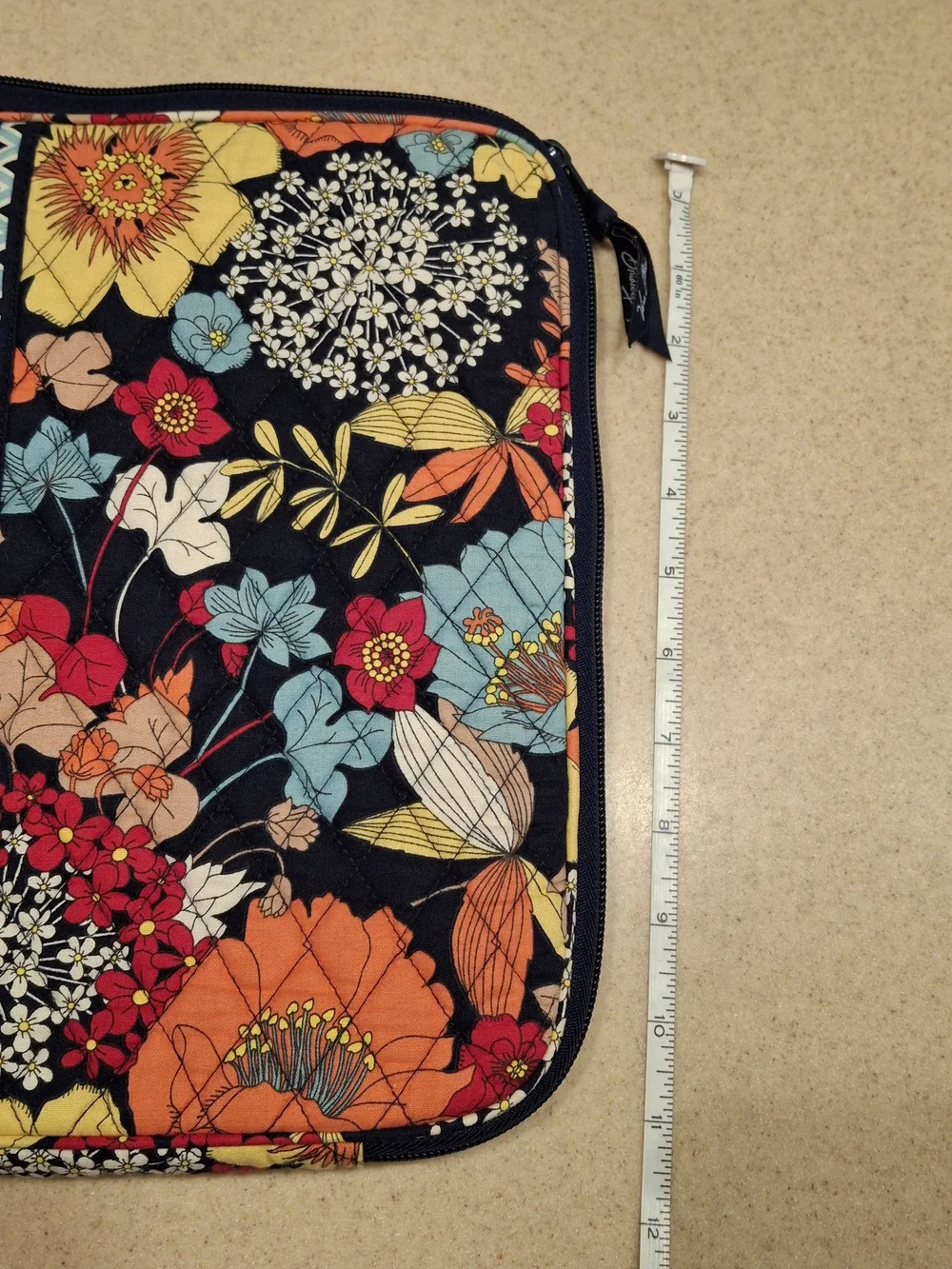 Vera Bradley Floral Tablet Sleeve in Black, Yellow, Orange, Red, Blue